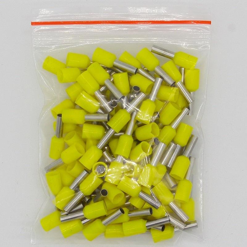 E2508 Tube insulating terminals 2.5MM2 100PCS/Pack Insulated Cable Wire Connector Insulating Crimp Terminal Connector E-.