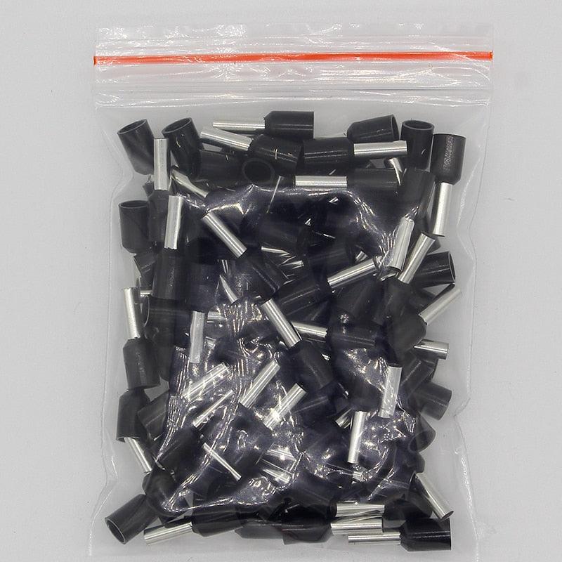 E2508 Tube insulating terminals 2.5MM2 100PCS/Pack Insulated Cable Wire Connector Insulating Crimp Terminal Connector E-.