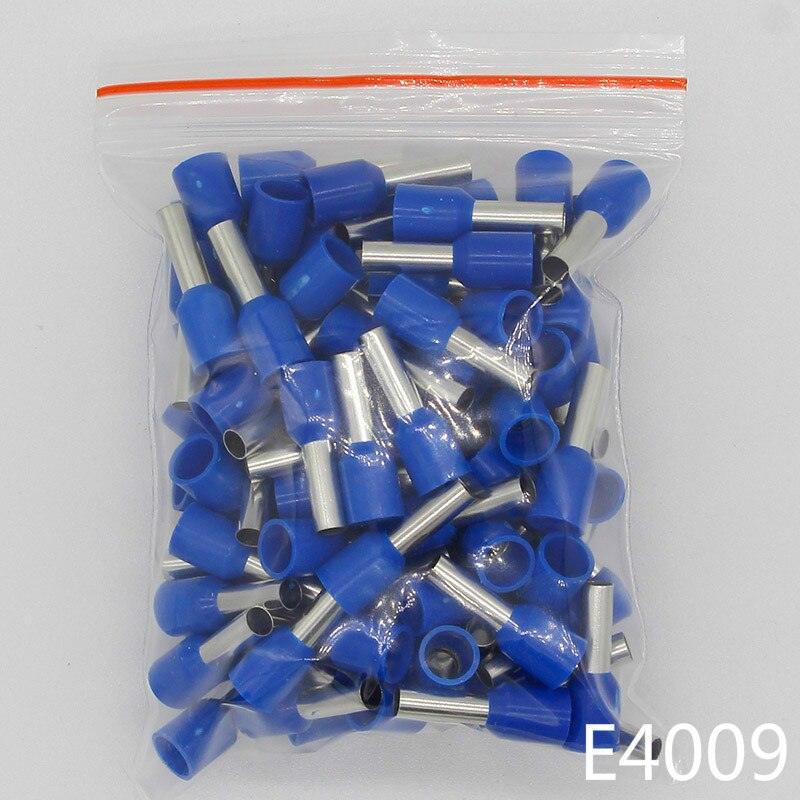 E4009 Tube insulating terminals 4MM2 100PCS/Pack Cable Wire Connector Insulated Insulating Crimp Terminal Connector E-.