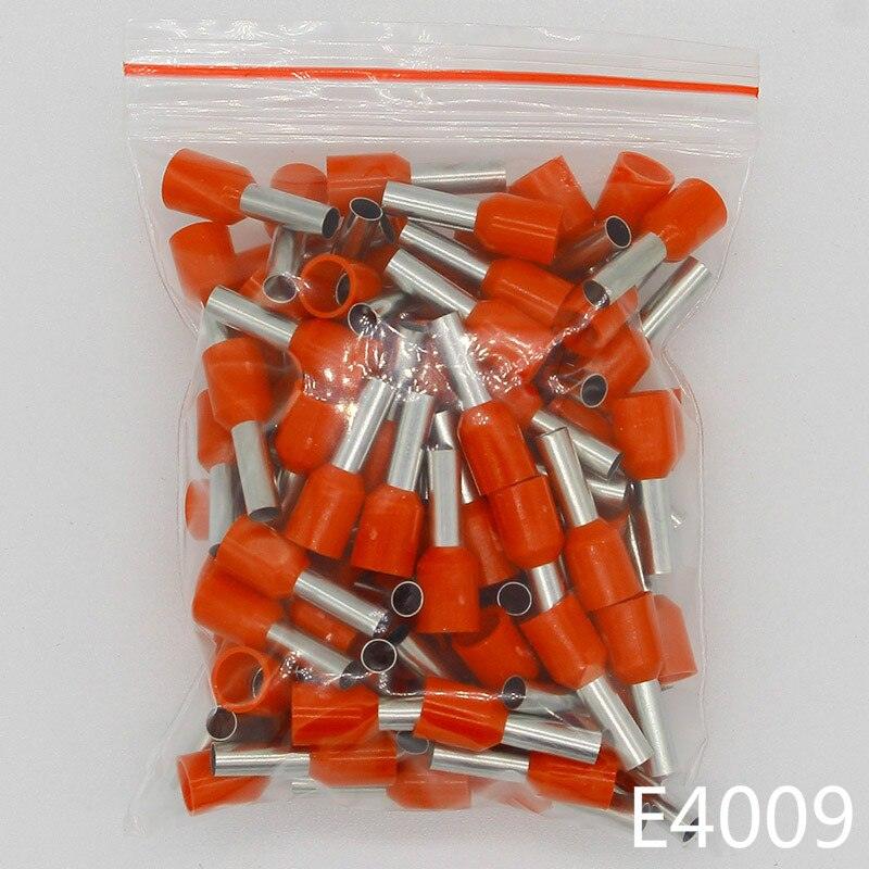 E4009 Tube insulating terminals 4MM2 100PCS/Pack Cable Wire Connector Insulated Insulating Crimp Terminal Connector E-.