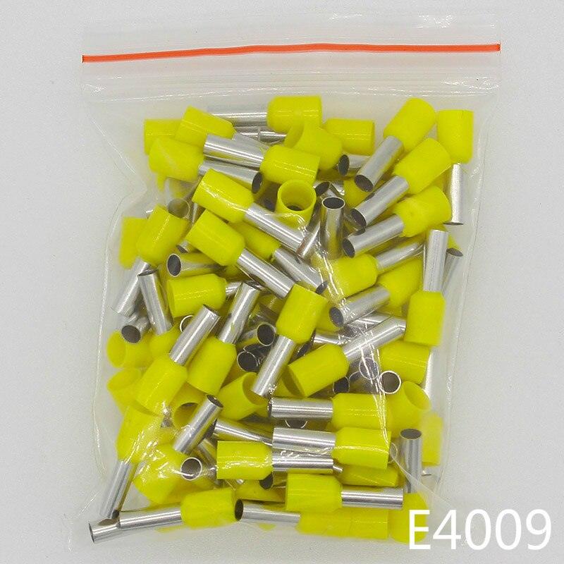 E4009 Tube insulating terminals 4MM2 100PCS/Pack Cable Wire Connector Insulated Insulating Crimp Terminal Connector E-.