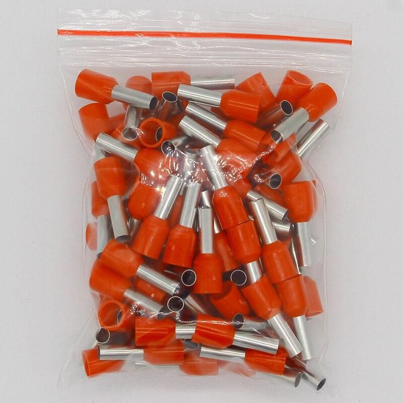 E4009 Tube insulating terminals 4MM2 100PCS/Pack Cable Wire Connector Insulated Insulating Crimp Terminal Connector E-.