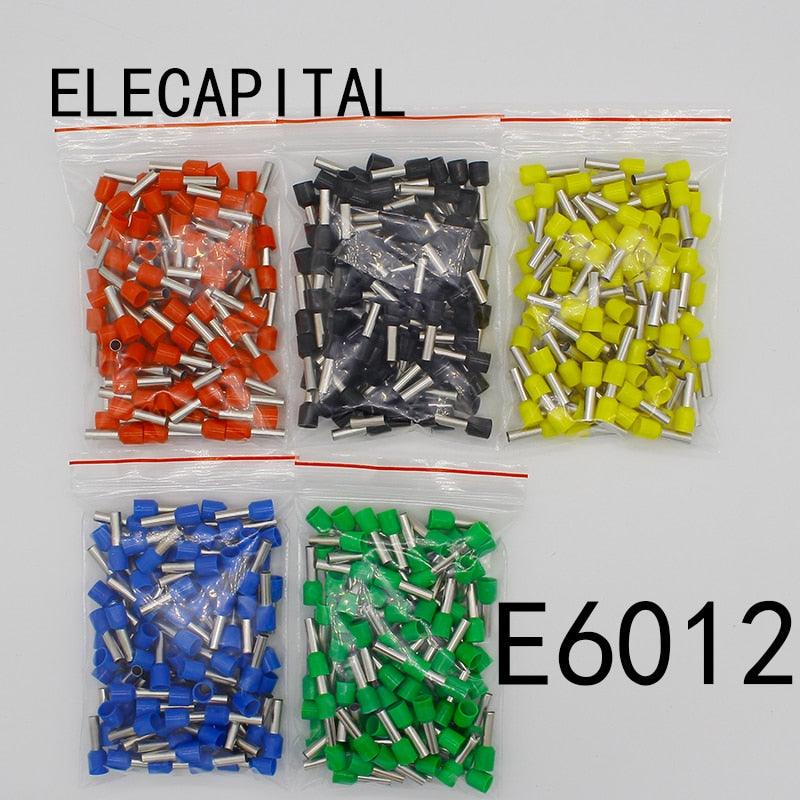 E6012 Tube insulating terminals 6MM2 100PCS/Pack Cable Wire Connector Insulating Crimp Terminal Insulated Connector E-.