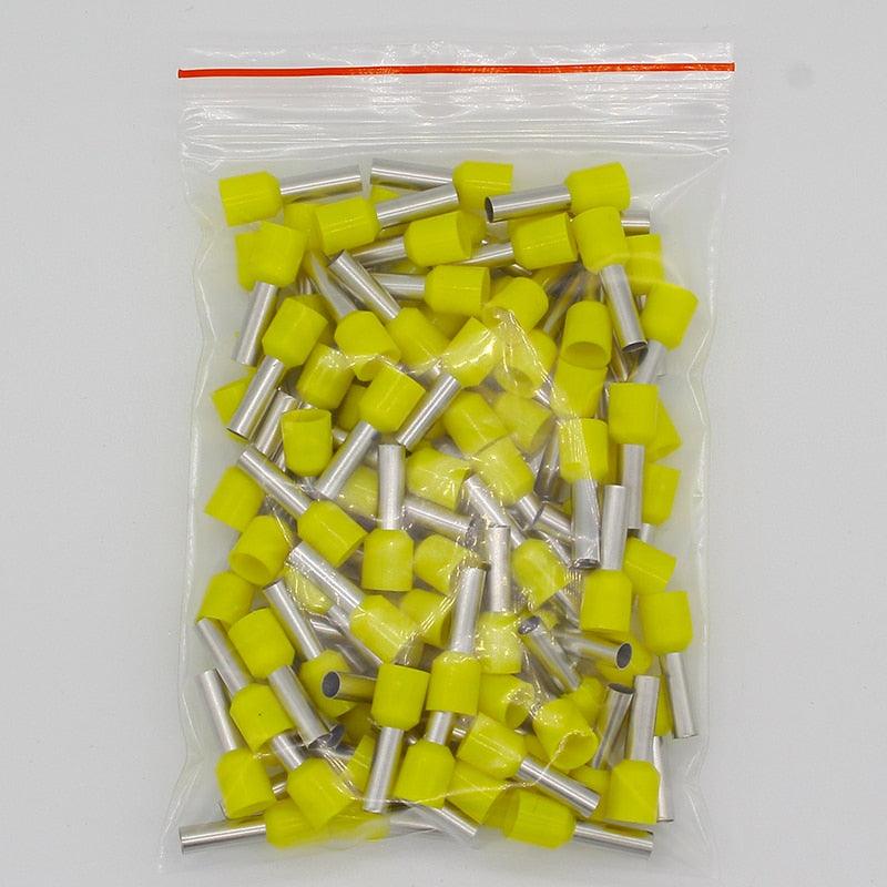 E6012 Tube insulating terminals 6MM2 100PCS/Pack Cable Wire Connector Insulating Crimp Terminal Insulated Connector E-.