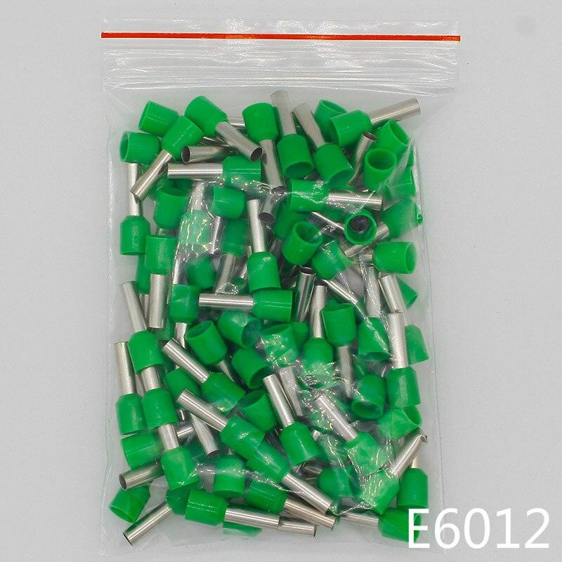 E6012 Tube insulating terminals 6MM2 100PCS/Pack Cable Wire Connector Insulating Crimp Terminal Insulated Connector E-.