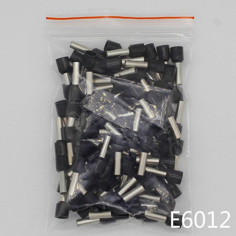 E6012 Tube insulating terminals 6MM2 100PCS/Pack Cable Wire Connector Insulating Crimp Terminal Insulated Connector E-.