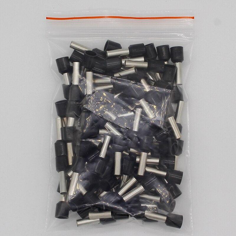 E6012 Tube insulating terminals 6MM2 100PCS/Pack Cable Wire Connector Insulating Crimp Terminal Insulated Connector E-.