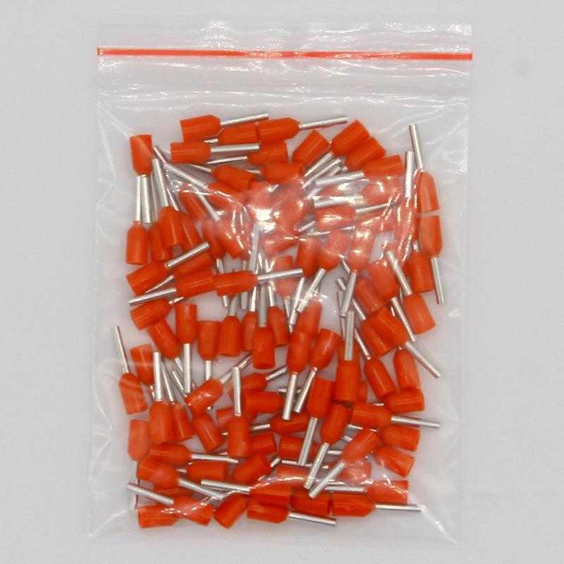 E7508 100PCS/Pack Tube insulating Insulated terminals 0.75MM2 Cable Wire Connector Insulating Crimp Terminal Connector E-.