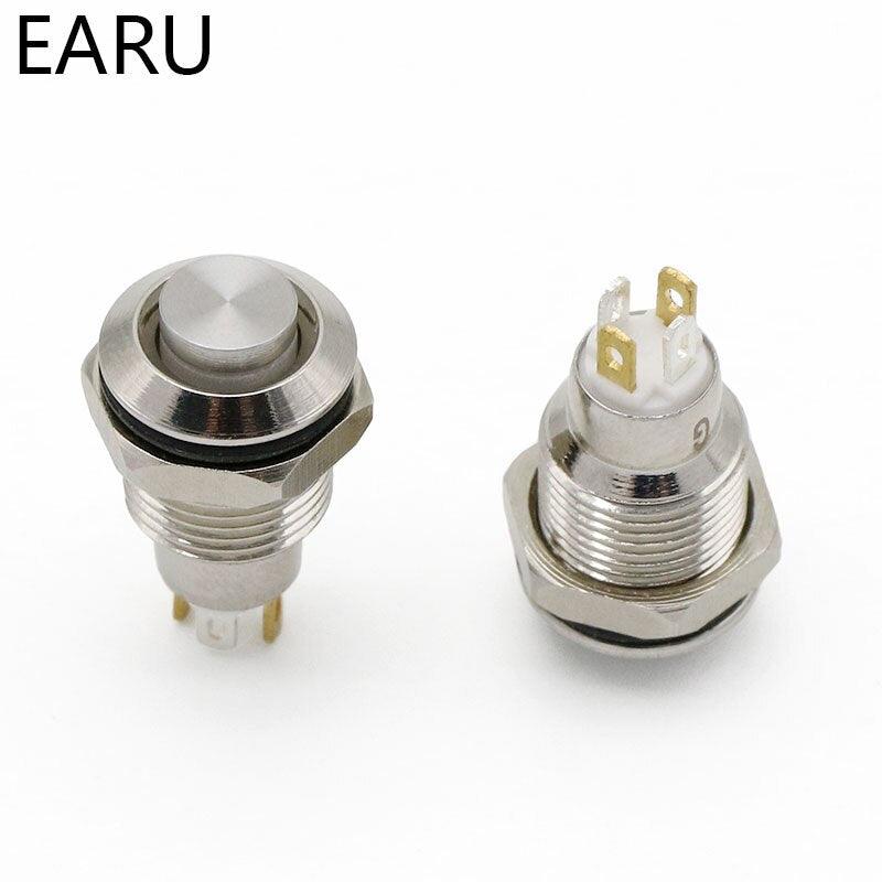 EARU- 10mm High Head Metal Push Button Fixation Latching Locking/ Momentary Reset.