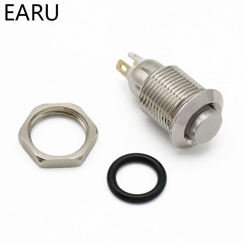 EARU- 10mm High Head Metal Push Button Fixation Latching Locking/ Momentary Reset.