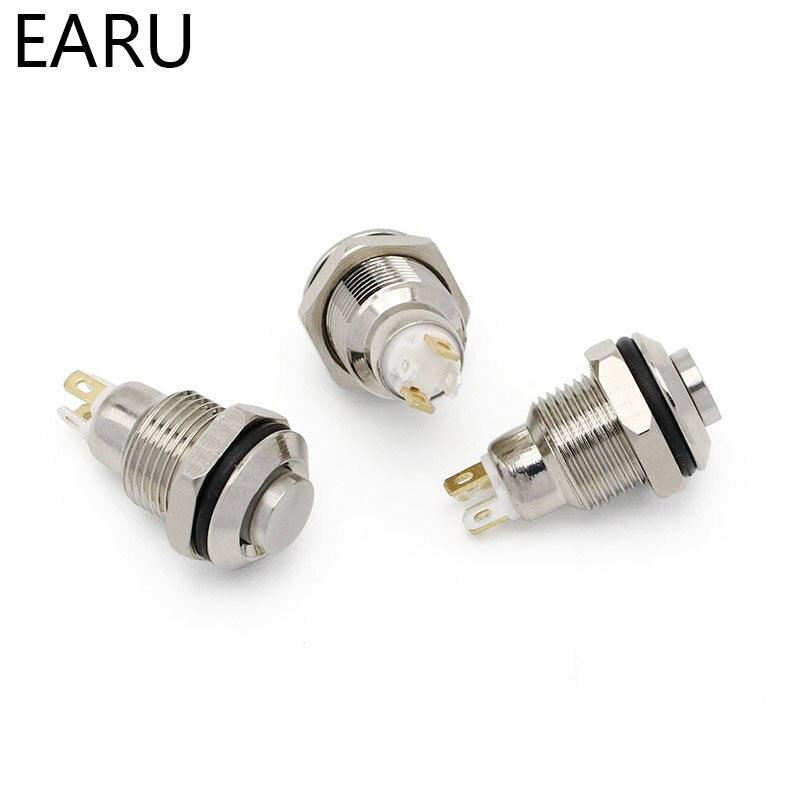 EARU- 10mm High Head Metal Push Button Fixation Latching Locking/ Momentary Reset.