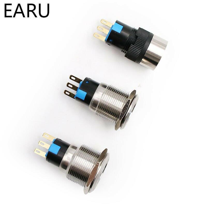 EARU-16mm 19mm 22mm Waterproof Stainless Steel Lock Key Knob Rotary Switch.