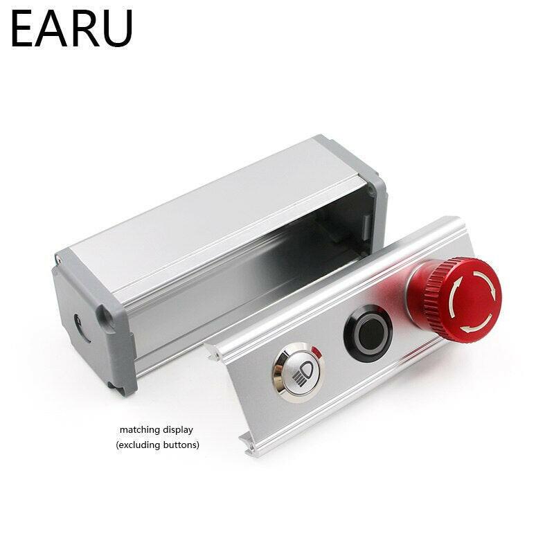 EARU-1pc Aluminium Alloy Push Button Terminal Mounting Box Base 1 2 3 4 5 Port.