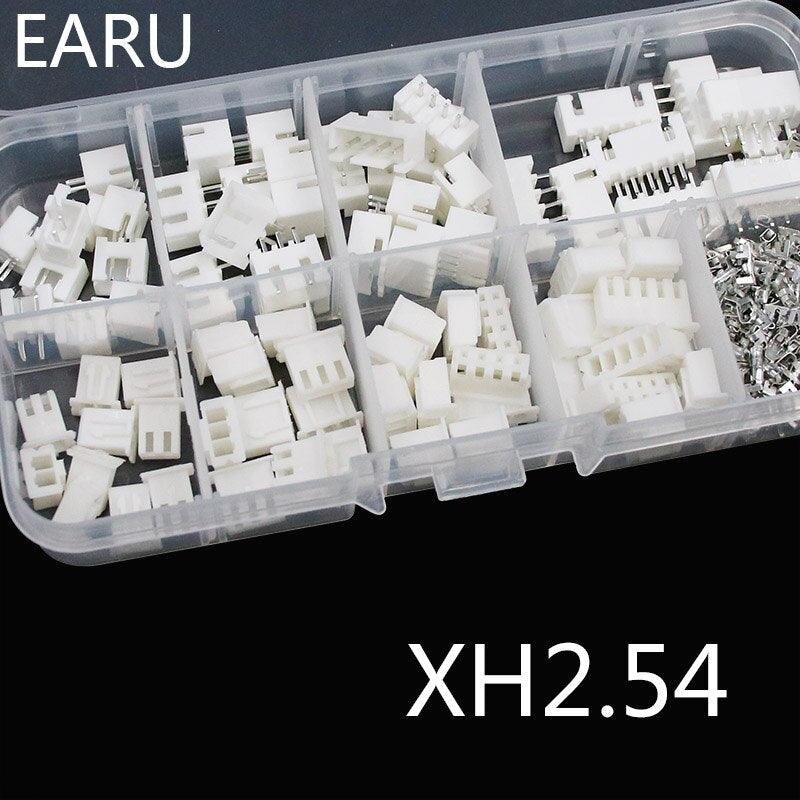 EARU- 230pcs XH2.54 PH2.0 2p 3p 4p 5 pin 2.54mm 2.0mm Pitch Terminal Kit.