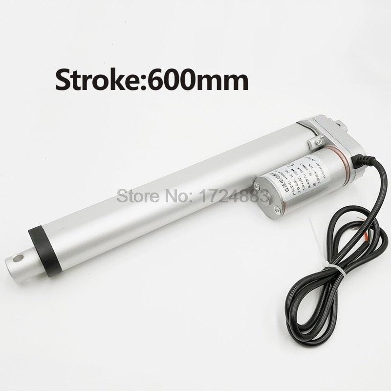 Electric Linear Actuator 12V/24V DC Motor 600mm Stroke Linear Motion Controller.