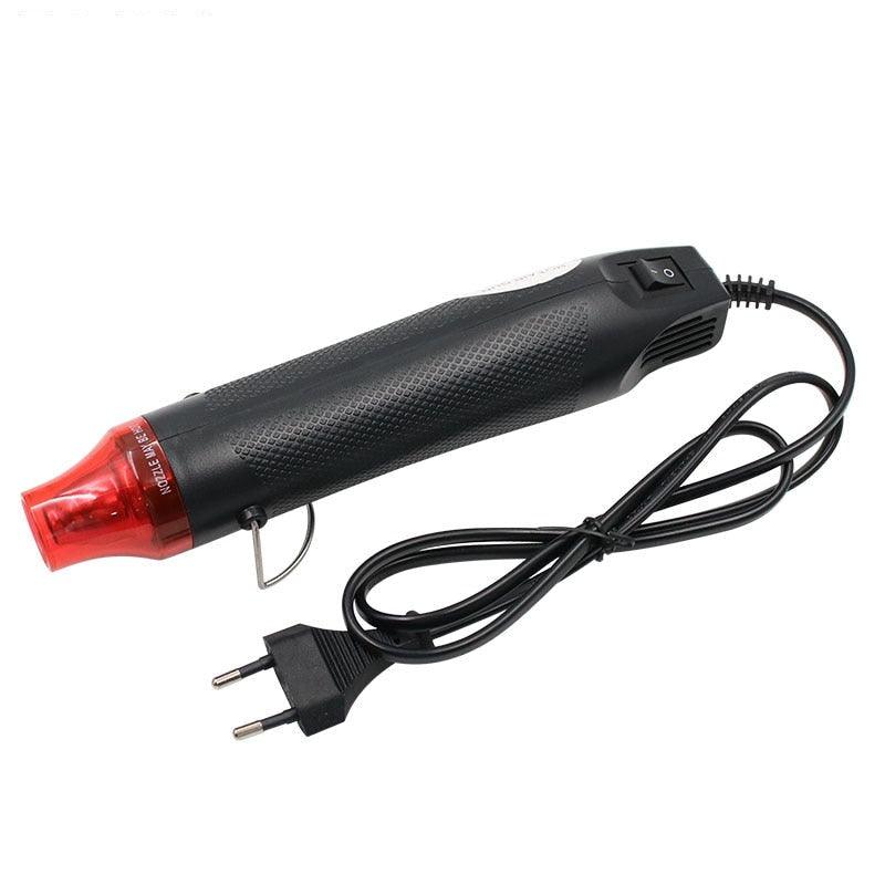 EU US Plug 110V 220V DIY Using Heat Gun Electric Power Tool Hot Air 300W Temperature Gun with Supporting Seat Heat Shrink Tube.