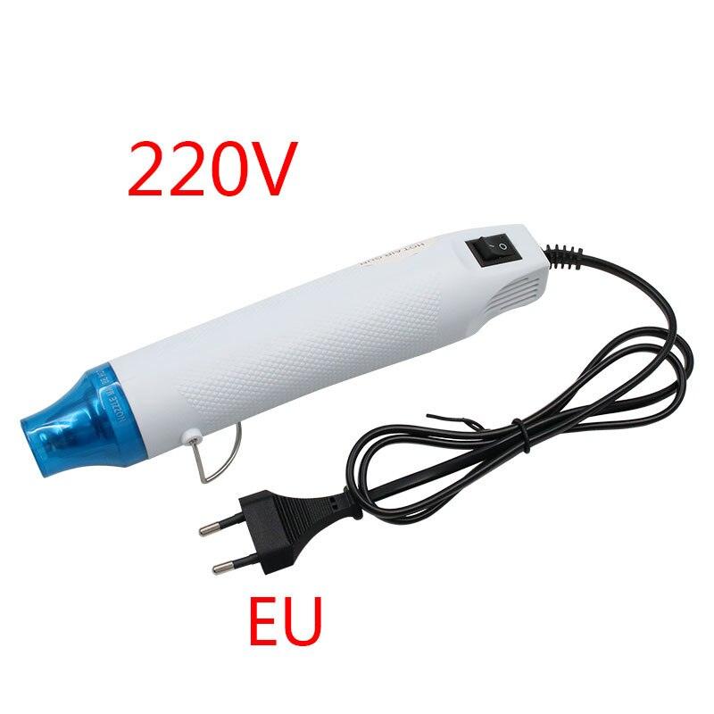 EU US Plug 110V 220V DIY Using Heat Gun Electric Power Tool Hot Air 300W Temperature Gun with Supporting Seat Heat Shrink Tube.