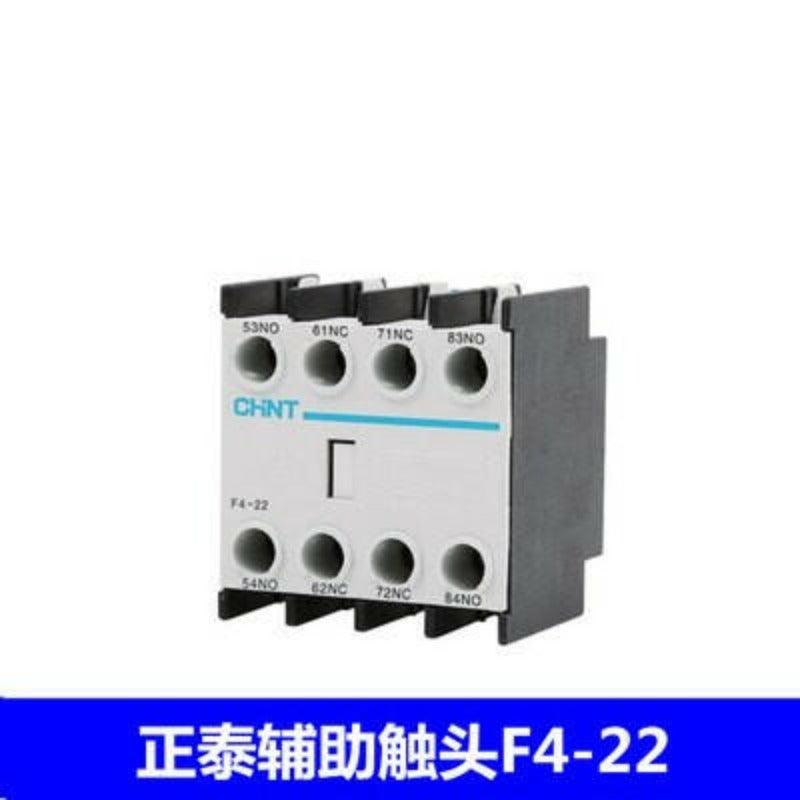 F4 CHNT AC contactor auxiliary contact blocks F4-02 F4-22 F4-11 F4-13 matching contactor CJX2 2N/O+2N/C F4-20 CHINT.