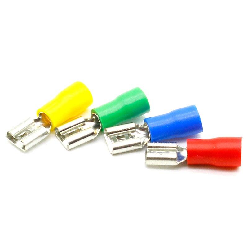 FDD5.5-250 Female Insulated Electrical Crimp Terminal for 12-10 AWG Connectors Cable Wire Connector 100PCS/Pack FDD5.5-250 FDD.