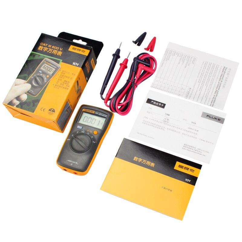 FLUKE 101/101 KIT Handheld Digital Multimeter Professional Tester Multimeter Professional Digital Multimeter With Test Leads.