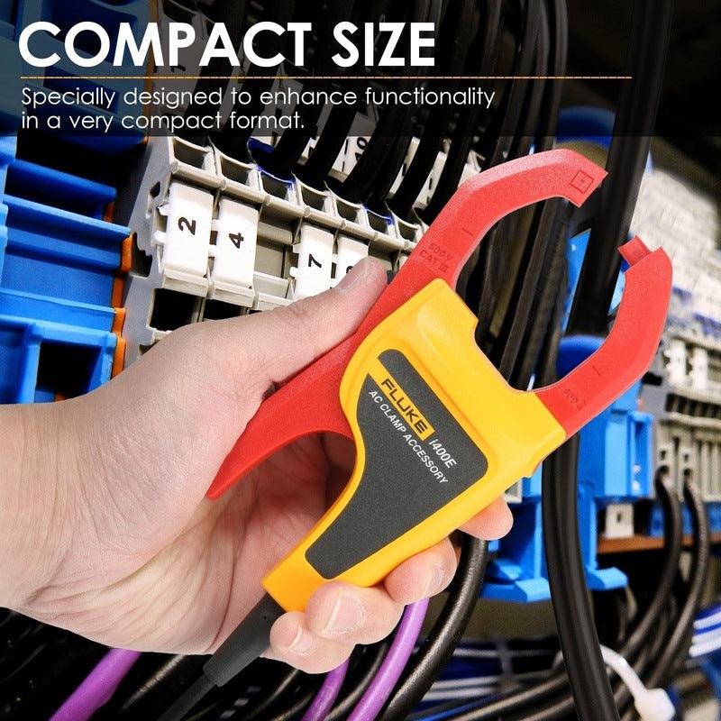 FLUKE i400E digital clamp meter multimeter, with dual banana jacks 1A~400A AC current range 5Hz~20kHz.