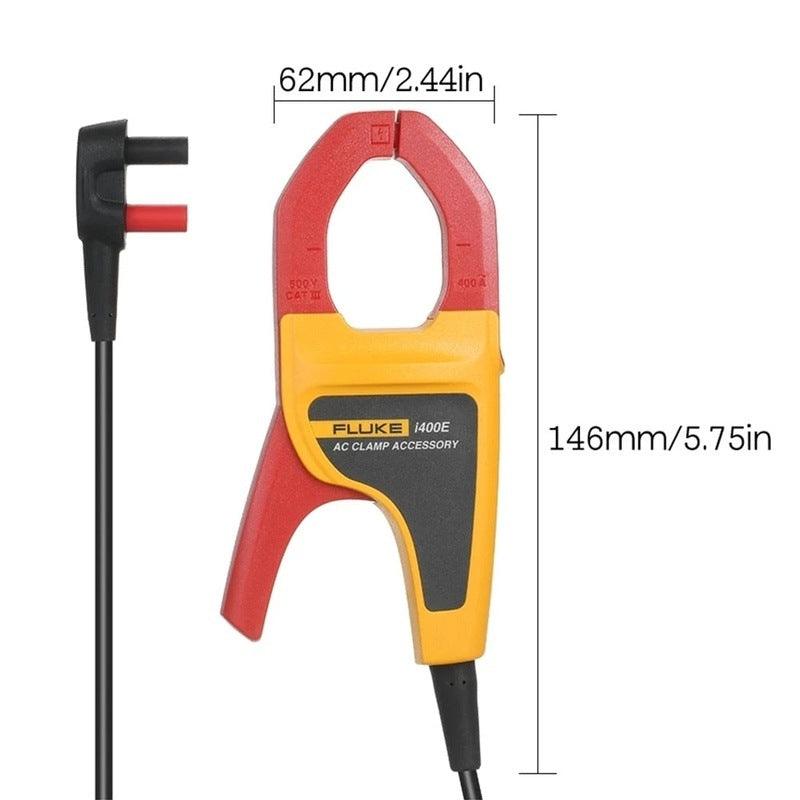 FLUKE i400E digital clamp meter multimeter, with dual banana jacks 1A~400A AC current range 5Hz~20kHz.