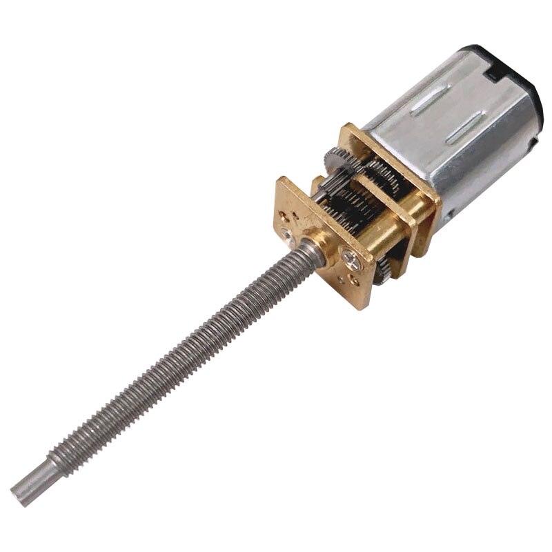 GA12-N20-M3*34 Micro Reduction Gear Motor DC 3V 6V 12V Lengthening Thread Shaft Screw Motor with Metal Gear Wheel.