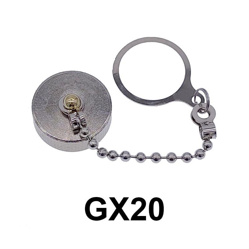 GX12 GX16 GX20 Aviation Connector Plug Cover Waterproof  Dust Metal Cap Circular Connector Protective Sleeve.