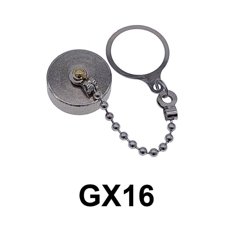 GX12 GX16 GX20 Aviation Connector Plug Cover Waterproof  Dust Metal Cap Circular Connector Protective Sleeve.