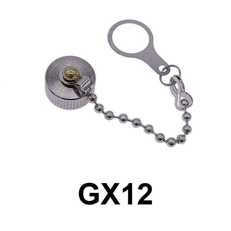 GX12 GX16 GX20 Aviation Connector Plug Cover Waterproof  Dust Metal Cap Circular Connector Protective Sleeve.