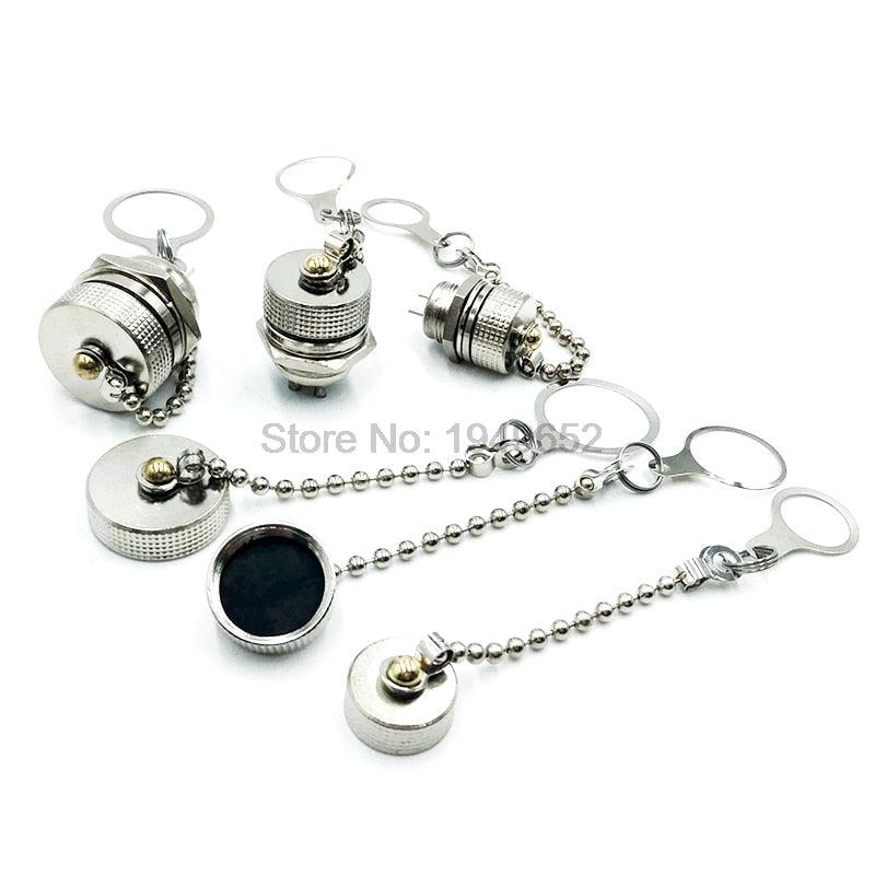 GX12 GX16 GX20 Aviation Connector Plug Cover Waterproof  Dust Metal Cap Circular Connector Protective Sleeve.