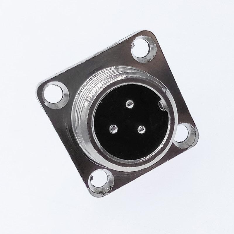 GX12 square base aviation gx connector flange socket 2 pin 3pin - 7pin diam 12mm.