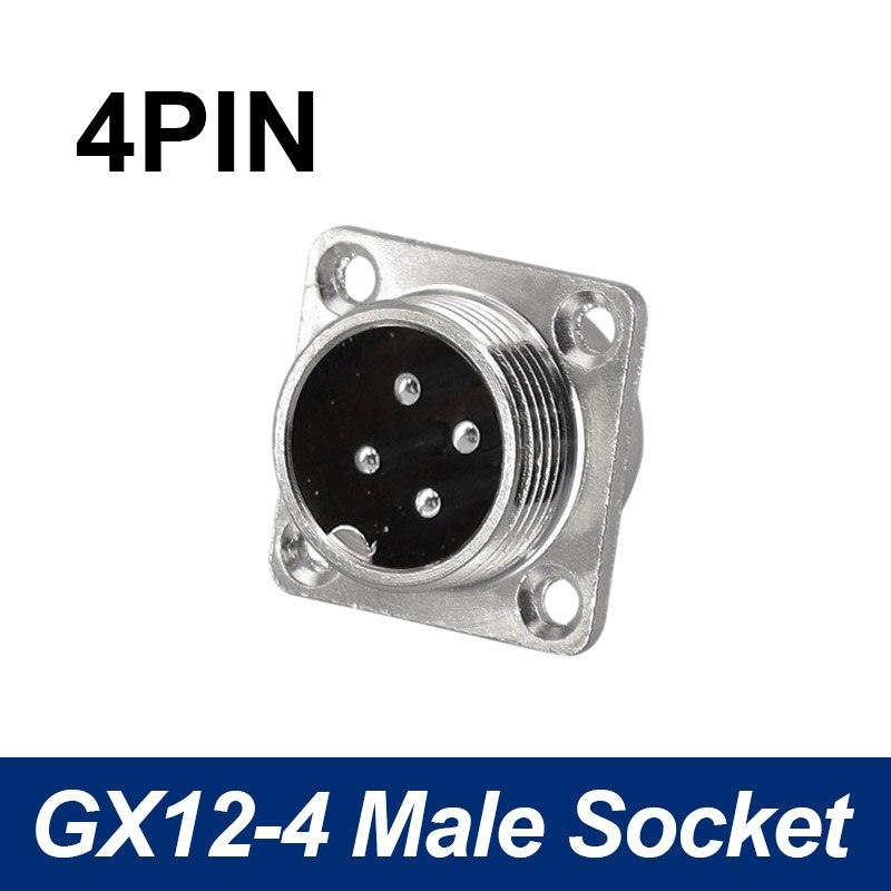 GX12 square base aviation gx connector flange socket 2 pin 3pin - 7pin diam 12mm.