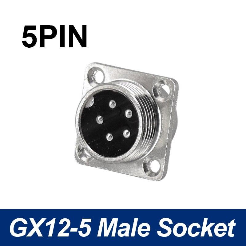 GX12 square base aviation gx connector flange socket 2 pin 3pin - 7pin diam 12mm.