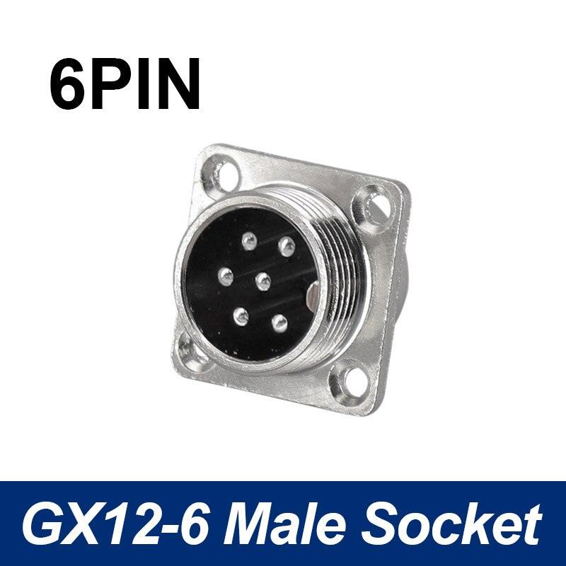 GX12 square base aviation gx connector flange socket 2 pin 3pin - 7pin diam 12mm.