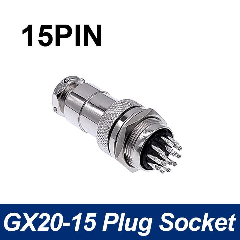 GX20 aviation circular connector Plug and socket 2Pin- 15pin Cable connectors.