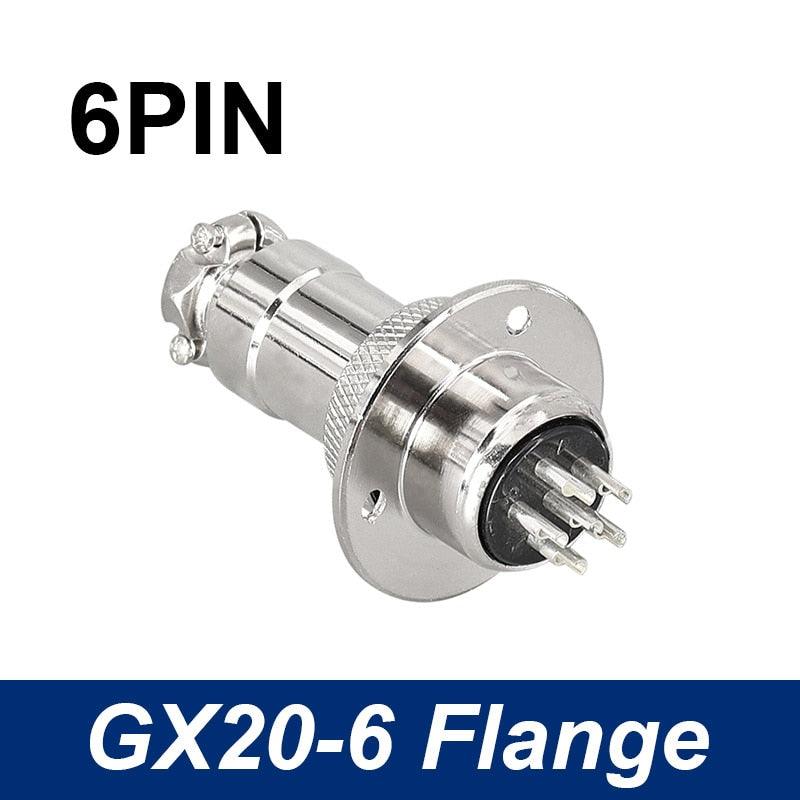 GX20 Connecotor flange mounting aviation plug male and female 2Pin - 15pin connectors.