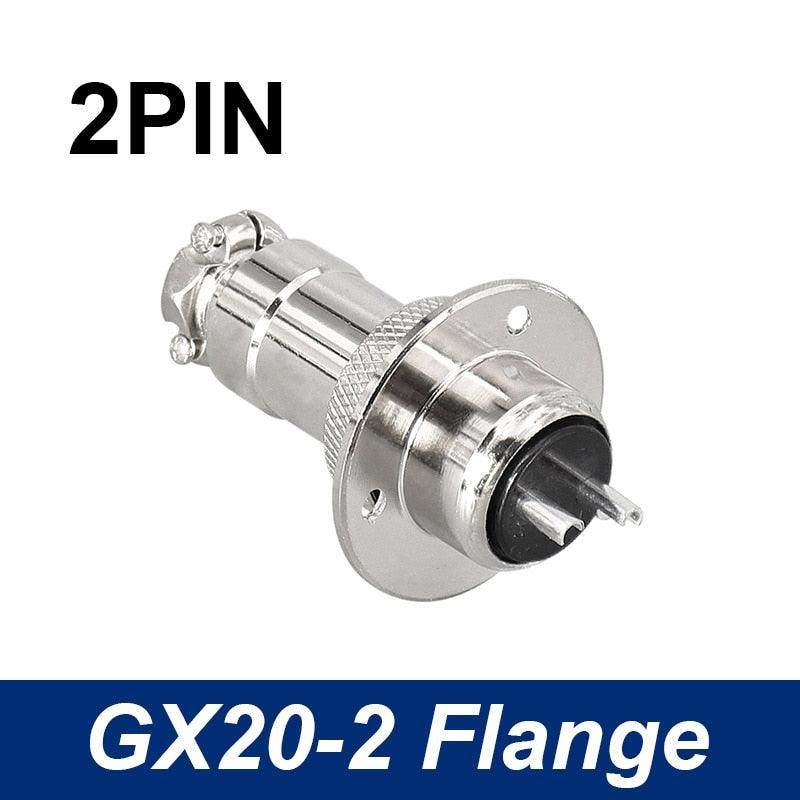 GX20 Connecotor flange mounting aviation plug male and female 2Pin - 15pin connectors.