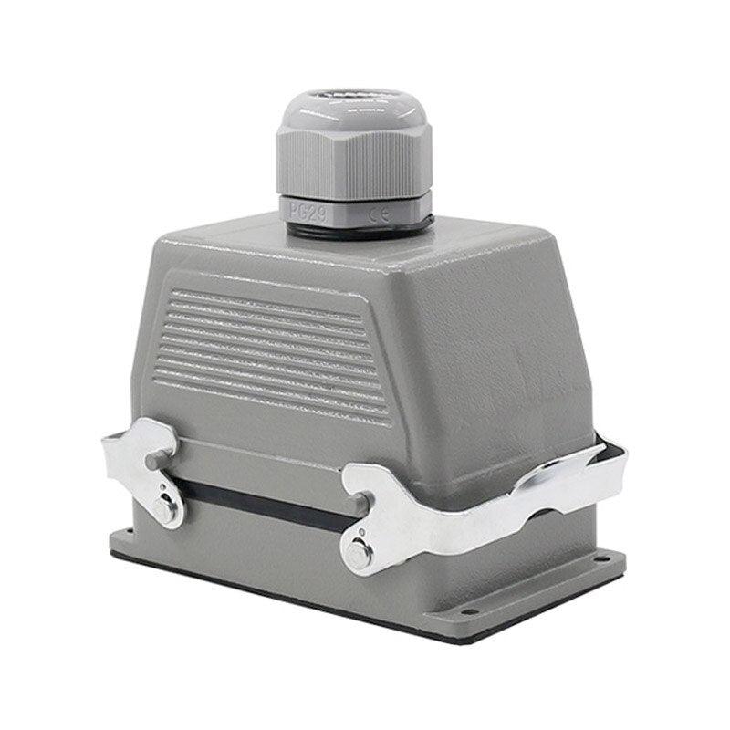 rectangular connector 48pin,Heavy Duty Connectors HDC-HE-048-1/2 F/M 48pin 500V 16A Industrial rectangular Aviation connector plug Screw connection