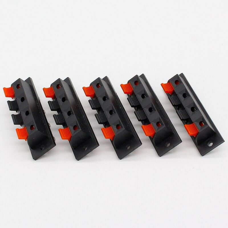 IMC Hot Single Row 4 Pin 4 Position Speaker Terminal Board Connectors 5 Pcs.