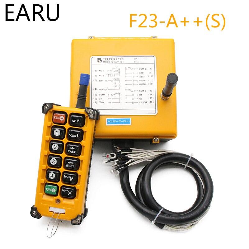 Industrial Wireless Radio Remote Controller Switch 1receiver+ 1transmitter Speed Control Hoist Crane Control Lift Crane F23-A++S.