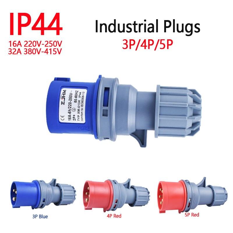 IP44 Industrial Plug and Socket 16A/32A  3P 4P 5P Waterproof and Explosion-proof.