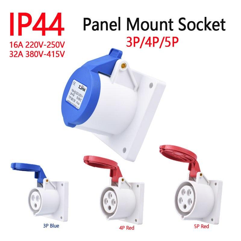 IP44 Industrial Plug and Socket 16A/32A  3P 4P 5P Waterproof and Explosion-proof.