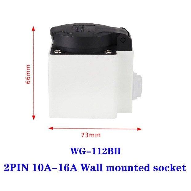 IP54 Waterproof Electrical plugs and sockets 2 pin 10A-16A plug industrial connector two holes.