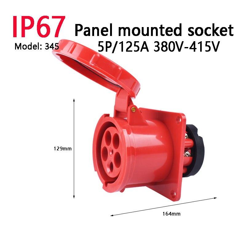 IP67 waterproof industrial socket