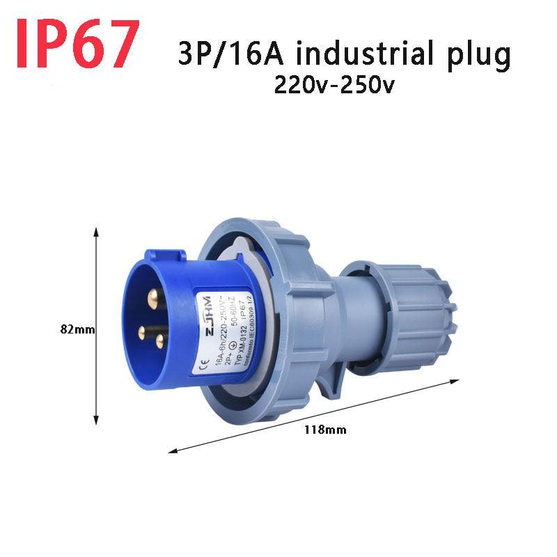 IP67 NEW Industrial Plug and Socket 16A 32A 3 Pin 4 Pin 5 Pin  Wall Mounted.