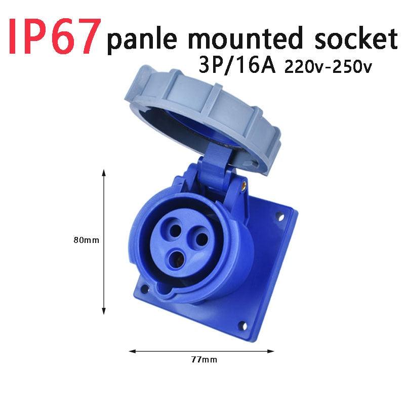 ip67 panel mounted socket