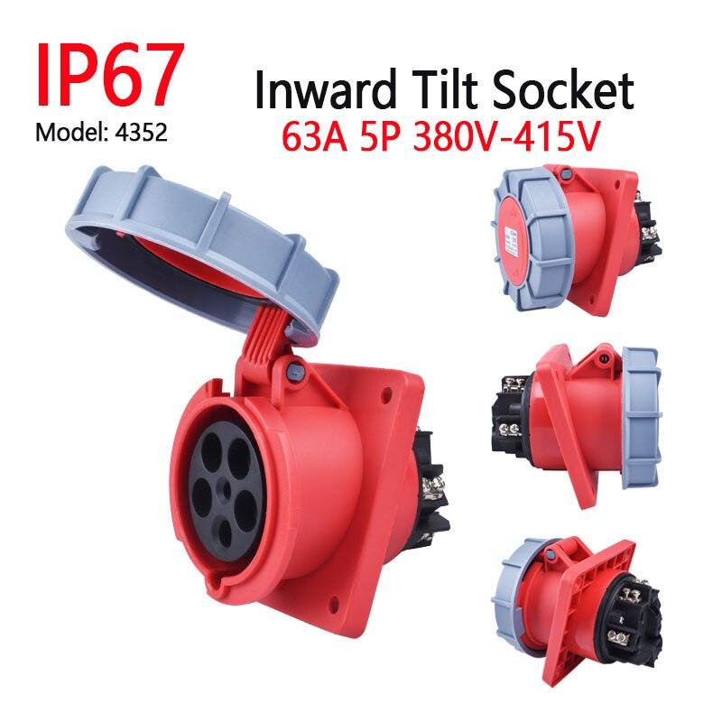 IP67 Waterproof Explosion-proof Industrial Plug and Socket 16A 32A 63A 125A.