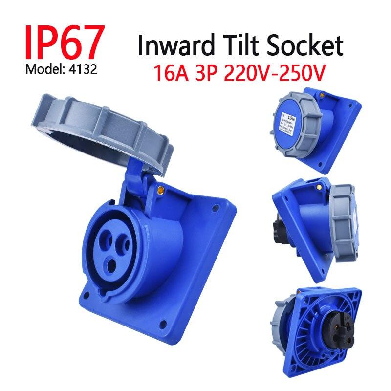 IP67 Waterproof Explosion-proof Industrial Plug and Socket 16A 32A 63A 125A.