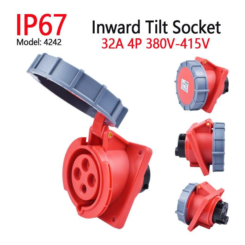 IP67 Waterproof Explosion-proof Industrial Plug and Socket 16A 32A 63A 125A.